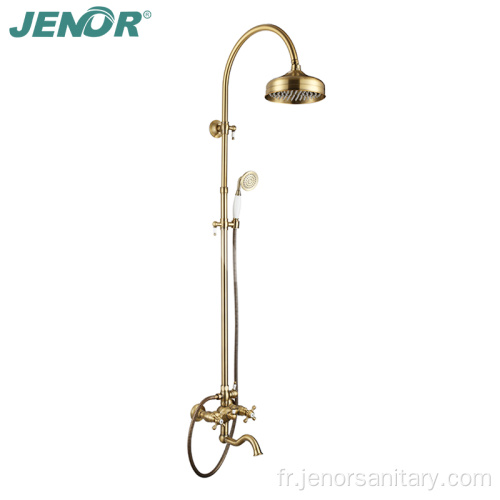 Robinet de douche de salle de bain vintage en bronze